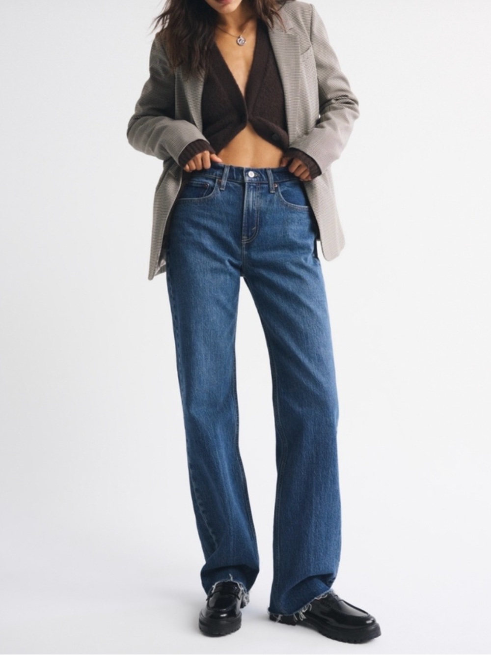 Abercrombie & Fitch Women's Curve Love 90s relaxed